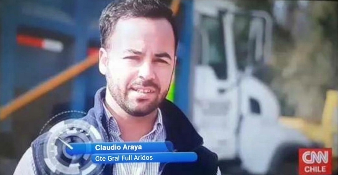 Claudio Araya, Gerente General de Full Áridos, en entrevista en CNN Chile en 2018