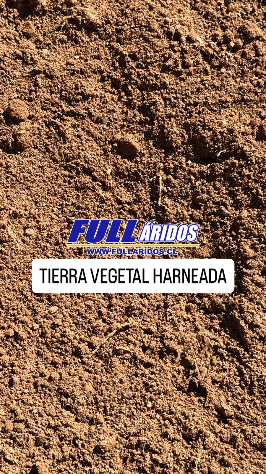 Tierra vegetal harneada